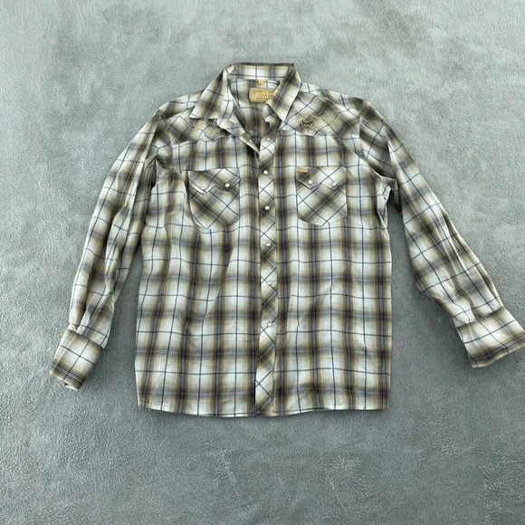White Horse Ranch Plaid Long Sleeve Western Shirt XL 4506 - Picture 1 of 9